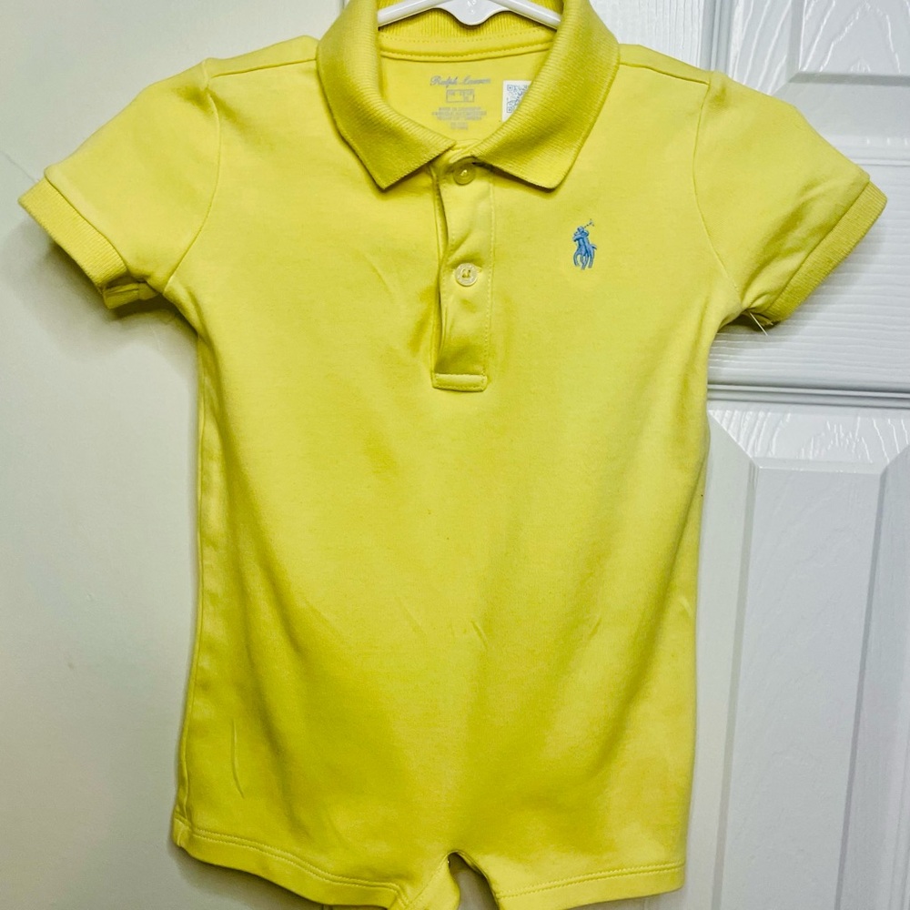 Ralph Lauren Kids Polo Shortall  in Bright Yellow